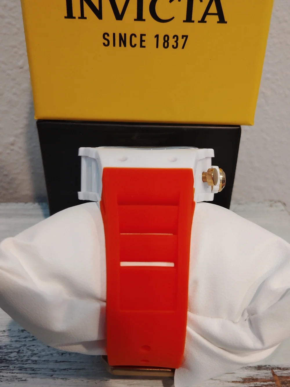 Invicta Orange and White Chronograph Watch 44mm